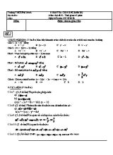 Đề kiểm tra Chương I môn Đại số Lớp 8 - Tiết 20 - Trường THCS Phổ Minh - Năm học 2018-2019 (Có đáp án)